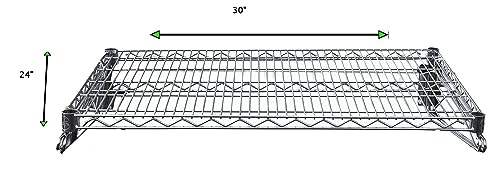 Heavy Duty Chrome Wire Storage Wall Shelf (24" x 30") - size: 24" x 30"