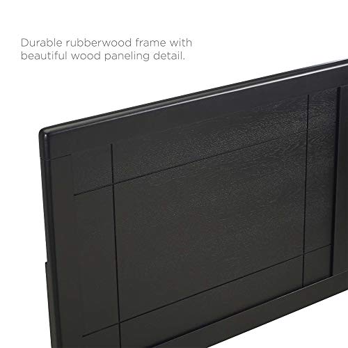 Archie Wood Twin Headboard - Modern Retro Design, Interchangeable Bed Frames, Durable Rubberwood & MDF Veneer, Customizable Furniture Piece
