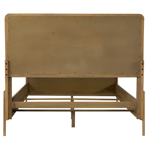 Coaster Home Furnishings - Arini - Wood - Rattan Eastern King Panel Bed with Woven Cane, Metal Tube Legs, and Tall Headboard - Bedroom - Sand Wash and Natural Cane - 224300KE - size: King