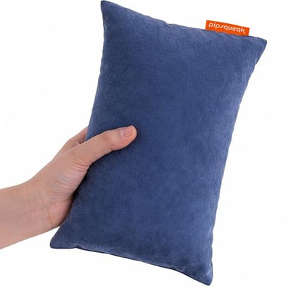 Pipsqueak Microfiber Pillow - Small, Mini, Tiny - 11 x 7 in - Perfect for Travel, Cars, Airplanes, Camping, Dogs, Toddlers, Kids, Lumbar, Knees and Neck - Ages 2 Yrs and Up - color: Blue, size: 1 Pack, style: Non-Personalized
