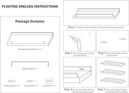 RYOFOBETTO Small Floating Shelf, 6 X 9 Inches Farmhouse Wall Shelves for Living Room, Bedroom, Picture Frames, Plants, Kitchen, Set of 3 (White) - color: White, size: 9"