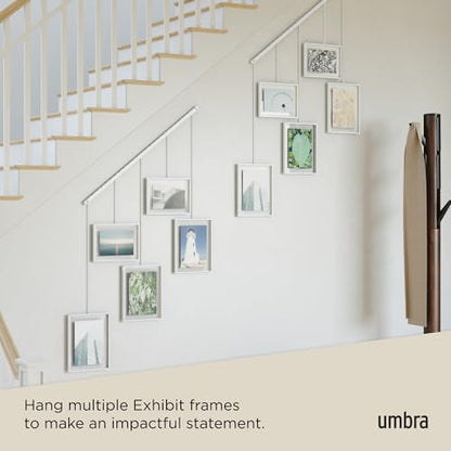 Umbra Exhibit Picture Frame Gallery Set Holds Five Photos, White - color: White, size: Set of 5, style: 5-Opening