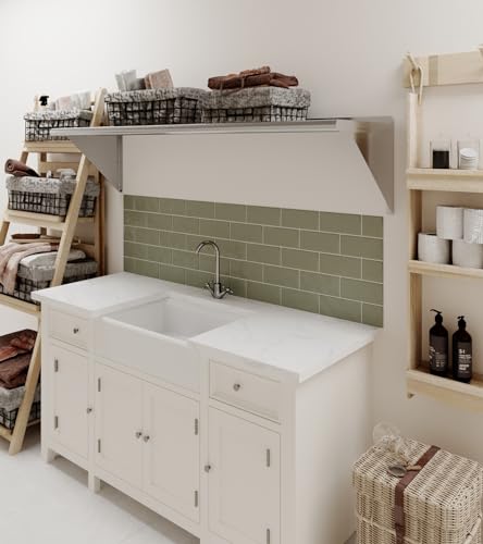 AmGood 16 in. x 60 in. Stainless Steel Wall Shelf | NSF | Metal Shelving | Garage, Laundry, Storage, Utility Room | Restaurant, Commercial Kitchen - size: 16 in. x 60 in.