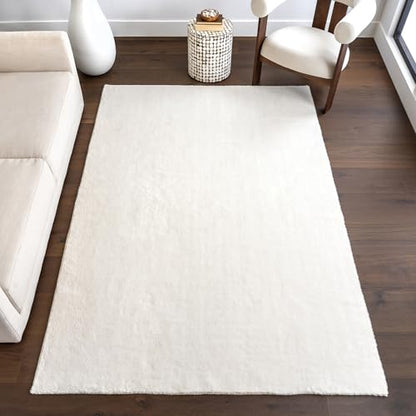 nuLOOM Loni Off White Solid Washable Area Rug, 2' x 3' - color: Off White, size: 2' x 3' (Rectangular)