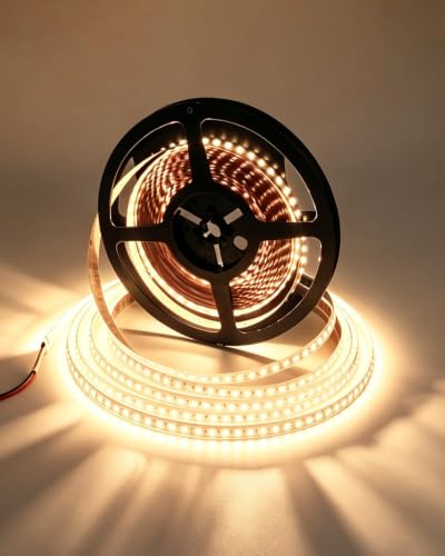 VST LED Strip Lights Warm White 120LEDs/m 1000Lm/M 9.6W/M CRI 90+ LED Tape Light 12V 2835 Cuttable Connectable Dimmable LED Strips for Indoor Under Cabinet ETL-Listed,No Driver (3000k-8.2ft, White) | Flexible & Dimmable LED Tape Light for Indoor Under Cab
