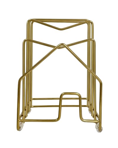 Pot Lid Organizer Cutting Board Holder Inside Cabinet 304 Stainless Steel Pot and Pan Organizer Under Cabinet Cover Cookie Sheet Bakeware Serving Tray Cooling Rack Stand Kitchen Countertop Matte Gold - color: 1 Pack Matte Gold