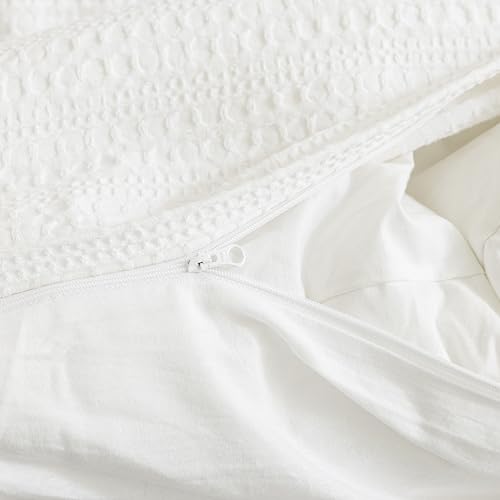 Dreamology Twin Waffle Duvet Cover, Twin Duvet Cover Set, 100% Cotton | Waffle Weave Duvet Covers with Zipper Closure, Soft & Breathable Duvet Cover Set,Bedding Set Twin 2 Pieces (Cloud White) - color: Cloud White, size: Twin