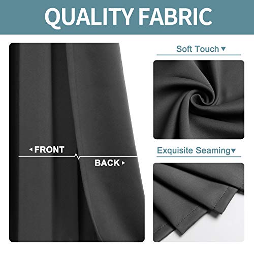ChrisDowa Blackout Curtains for Bedroom and Living Room 40 Inches Long | 2 Panels Set, Thermal Insulated, Light Blocking, Room Darkening, Grommet, Window Drapes, Dark Grey, 29 x 40 Inch - color: Dark Grey, size: 29"W x 40"L (Pack of 2)