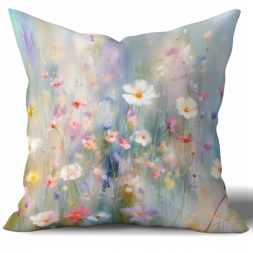 Velvet Decorative Throw Pillow Covers,French Floral Design Pillowcase,Square Cushion Cover for Sofa Living Room Bed,Farmhouse Home Decor18x18inch - color: Purple-b