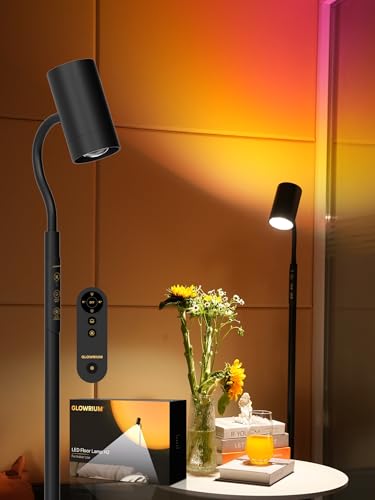 17W LED Reading Floor Lamp with Remote, 67" Dimmable Standing Lamp | Dual-Side Reading Light & Mood Light, 4 Color Temps 7 Brightness, Touch & Remote Control, Adjustable Gooseneck, Task lamp - style: 2-in-1 Lamp (H2)