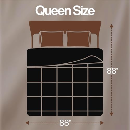 Utopia Bedding Queen Comforter, Duvet Insert, Black, 88 x 88 Inches | Soft and Fluffy Down Alternative Bed Comforter, All Season, Breathable, Corner Tabs, Box Stitched, Durable, Machine Washable - color: Black, size: Queen