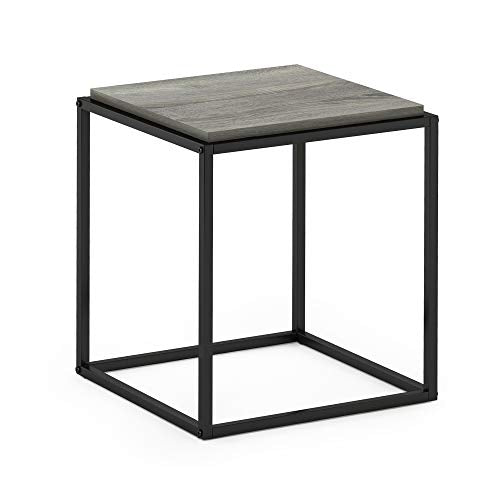 Furinno Moretti Cube Modern Stackable End Table Shelf, French Oak Grey - color: French Oak Grey, size: Stackable Cube