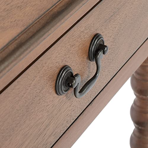 SAFAVIEH Furniture - Athena 2-Drawer Console Table - Brown - Solid Wood - Farmhouse Classic Design - Ideal for Entryway, Living Room, Hallway, 35.5" W x 13" D x 29.5" H (CNS5702C) - color: Brown