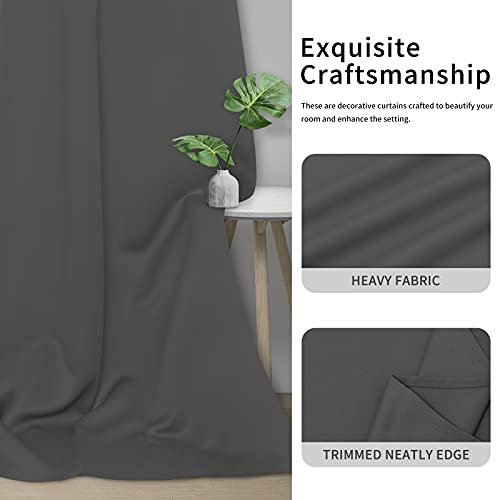 Easy-Going Thermal Grommet Blackout Curtains, 2 Panels 42x84 in, Grey | Washable Grommet Top Window Drapes for Bedroom and Living Room, Noise Reduction, Room Darkening - color: Grey, size: 42"W x 84"L (Pack of 2)
