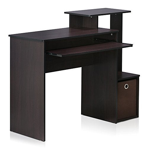 Furinno Econ Multipurpose Home Office Computer Writing Desk, regular, Dark Walnut - color: Dark Walnut, size: Compact