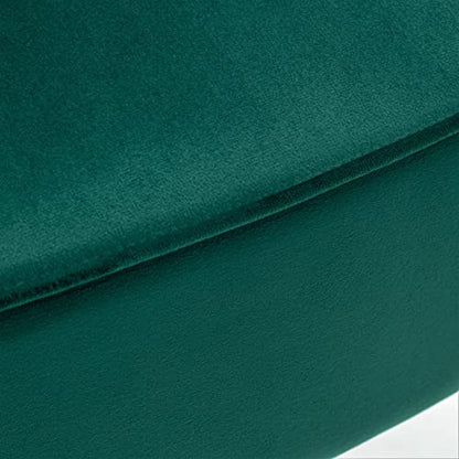 Container Furniture Direct Modern Velvet Accent Chair for Living Room, Bedroom, or Entryway, Stylish and Comfortable Armless Design with Metal Legs, Green - color: Green