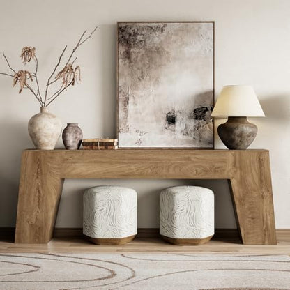 78-Inch Extra Long Sofa Console Table, Natural Oak Brown | Large Farmhouse Wood Behind Couch Table, Modern Accent Entrance Table for Entryway Foyer Living Room Hallway Home - color: Natural Oak