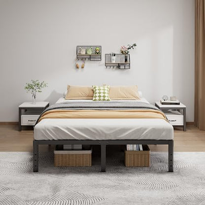 LUMUNANCE Metal Bed Frame Full Size - 14 Inch Heavy-Duty Full Platform Bed Frame No Box Spring Needed, Easy Assembly, Noise-Free, Sturdy Mattress Foundation, Underbed Storage Space - size: Full, style: 14 Inch
