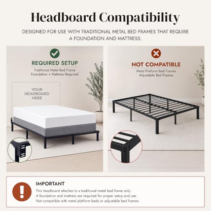 AFI, Orlando Twin Adjustable Modern Solid Wood Panel Headboard, Espresso - color: Espresso, size: Twin