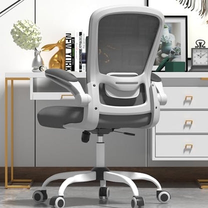 Mimoglad Home Office Chair, High Back Desk Chair, Ergonomic Mesh Computer Chair with Adjustable Lumbar Support and Thickened Seat Cushion - color: Dim Gray