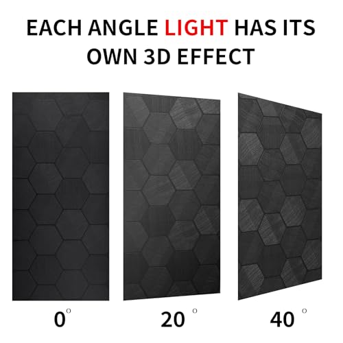 Self Adhesive Black Peel and Stick Wallpaper 15.7" X 78" 3D Hexagon | Geometric Embossed Contact Paper Removable Easy Peel Off Wallpaper Textured Wall Paper for Cabinet Bedroom - color: Black, size: 15.7" x 78"