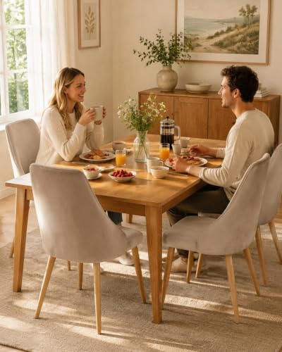 Set of 2 Mid-Century Dining Chairs High Back Grey Velvet Upholstered Modern Farmhouse Kitchen Chairs with Sturdy Metal Legs Ergonomic Armless Accent Chairs for Dining Room/Living Room/Office - color: Grey