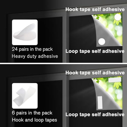 Blackout Curtains 100% Blackout Blinds Window Cover Portable Shades 79”x57” | No Drill, Cuttable Fabric, Temporary Blinds, Indoor Window Shades, Bedroom Nursery RV Travel, Sun Blocker, Room Darkening - size: 57"W x 78.7"L (Pack of 1)