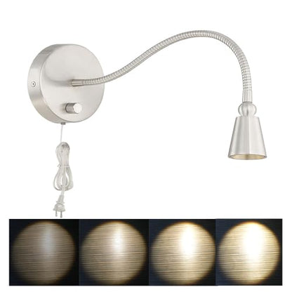 HomeFocus Bedside Wall Light,Eye-Caring LED Reading Wall Lamp,Dimmable Wall Light,Wall Sconces