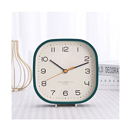 Modern Simple and Fashionable Small Table Clock Holder with Dual-Purpose Silent Bedroom Bedside Desk Table Decor(Green) - color: Green