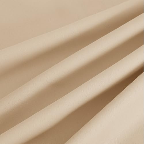 NICETOWN Biscotti Beige Light Blinds - Microfiber Grommet Thermal Insulated Shades for Kid's Room, Yard, Boys Room, Girls Room, Nursery - Lightweight, 1 Pair, W52 x L95 - color: Biscotti Beige, size: 52"W x 95"L (Pack of 2)