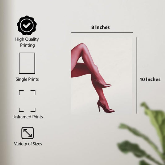 ALPINE INK CO. Fashion Legs Photography Poster - Modern High Heel Style Poster - Chic Wall Decor for Home, Office, Bedroom, Contemporary Interior Design - 8x10 Unframed Print - color: Style-11, size: 8"L x 10"W