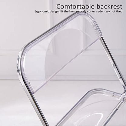 Stackable Transparent Dining Chair - Metal Frame, Plastic Accent Chair for Kitchen, Living Room, Bedroom - Space Saving, Stylish Design，Amber 47x48x76cm(19x19x30inc - color: Amber