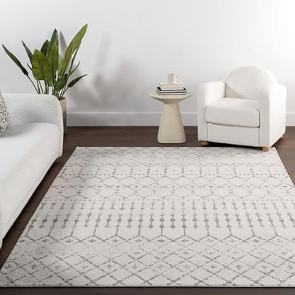 nuLOOM Blythe Grey Trellis Power Loomed Runner Rug, 2' x 8' - color: Blythe Grey, size: 2'8" x 8' (Rectangular)
