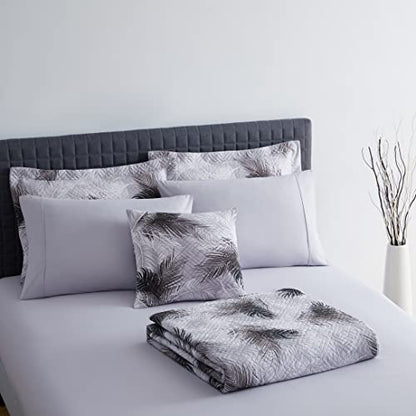 Clara Clark Bedspread Coverlet Set - 5 Piece Summer Quilts Twin Size with Fitted Sheet and Pillow Shams - All Season Printed Bedding Set - Twin Quilt 68 x 90 inches - color: 20 - Printed - Palm Leaf, size: Twin