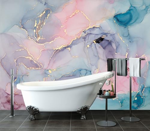 XMPMBM-Peel and Stick Pink Marble Wallpaper Abstract Art Texture wall Mural | Thick and tear-resistant,Will not be damaged during repositioning,boys room,kids room wallpaper.S-80"X58" - color: M01, size: 80"x58"