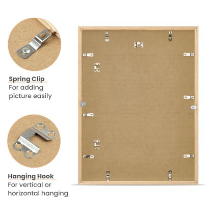 upsimples 18x24 Picture Frame Solid Wooden, Nursery Wall Frames Set of 3 | 100% Natural Solid Wood, Fit 16x20 with Mat and 18 x 24 Posters, For Kids Room, Gallery Wall Décor - size: 18X24