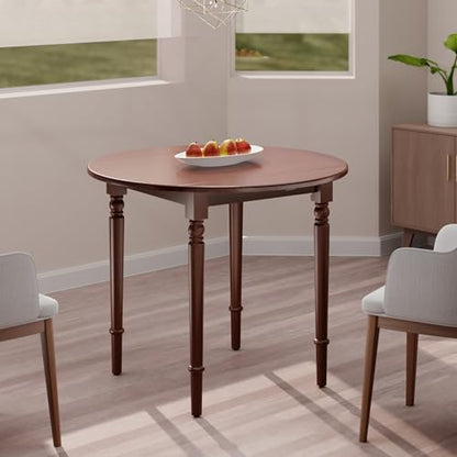 Winsome Sorella Round Double Drop Leaf Dining Table, Walnut - color: Walnut, size: Table