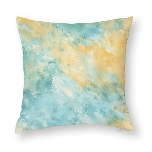 Throw Pillow Cover Set of 4 Double Sided Throw Pillow Cases Beautiful Sand Texture Throw Pillow Covers Square Couch Cushion Case Plush Cushion Covers for Living Room - size: 18" x 18" (Pack of 1)