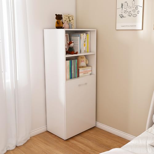 White Foldable Office Desk, Fold Out Convertible Hidden Murphy Computer Desk with Storage Shelves, Multi-Function Folding Writing Table for for Small Spaces, Home Office - color: White1