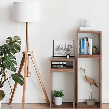 Wall Mount Shelf Set of 4, Floating Cube Shelves for Space Discovery Home and Commercial Use, Large Size Shelves Set, Dark Walnut - color: Dark Walnut, size: Set4