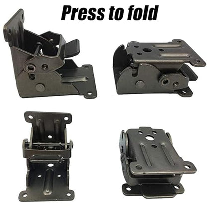 Space Saving Foldable Table Brackets - Heavy Duty Wall Mount Floating Desk Legs, Extendable for Drop Leaf Dining Table, 4 Pack Black-Easy Install