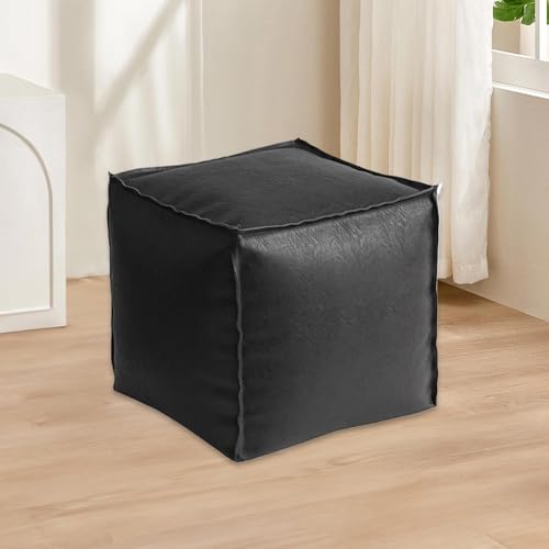 Sturdy Foot Stall - Ottoman Bench | 40cm, Stool with Lid Seating, Sofa Bench with Thick Padding, Ottoman Stall, Feet Stools or Bedroom Dorm Office Home Living - color: Black