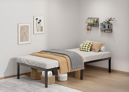 LUMUNANCE Metal Bed Frame Twin XL Size - 14 Inch Heavy-Duty Twin XL Platform Bed Frame No Box Spring Needed, Easy Assembly, Noise-Free, Sturdy Mattress Foundation, Underbed Storage Space - size: Twin XL, style: 14 Inch
