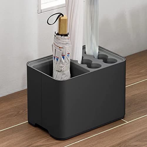 GeLive Umbrella Stand Rack Umbrella Holder with Drip Tray for Entryway Corner Space Saving Organizer Home Office Decor Stored 10 Umbrellas (Black) - color: Black