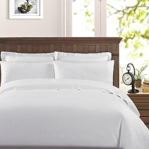 Peru Pima 415 Thread Count Percal Twin/Twin XL Duvet Cover Set - 100% Peruvian Pima Cotton, 2 Piece (1 Cover, 1 Pillowcase) - Cooling, Crisp, Hotel Quality Bedding - White - color: White, size: Twin/Twin XL