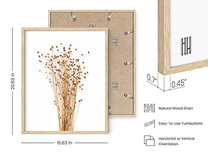 HAUS AND HUES Brown Plant Set of 4-16x20 Framed Beige - color: Brown Plant, size: 16x20, style: Beige Framed