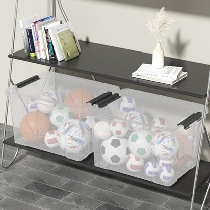 40 Quart Large Plastic Storage Bins with Lids, Clear Storage Tote with Wheels, 4 Packs - size: 40 Quart