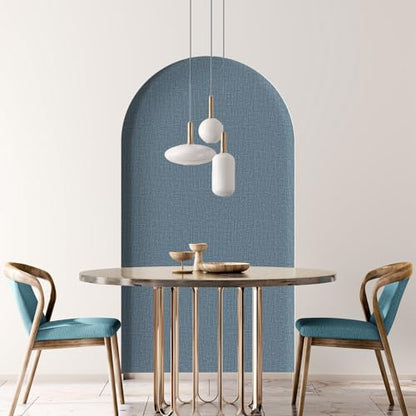 WADILE Grasscloth Peel and Stick Wallpaper 15.7in x 78.7in Navy Blue | Textured contact paper, Faux linen, Vinyl material, Cabinets, Self adhesive - color: Navy Blue, size: 15.7" x 78.7"
