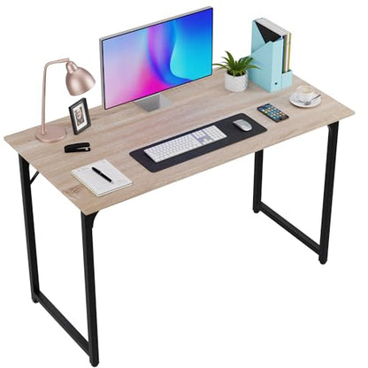 FDW 47 inches Computer Desk/Home Office Desk/Writing Study Table/Modern Simple Style PC Desk with Metal Frame,Nature - color: Nature, size: 47 Inches