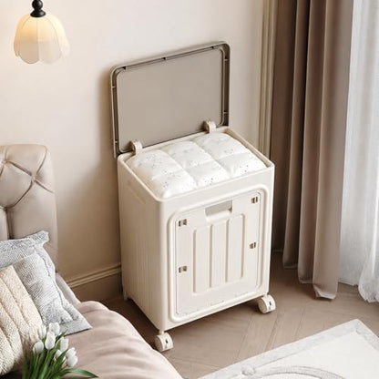 UFORU Rolling Laundry Hamper, Large Capacity with Lid & Wheels for Laundry | Collapsible Design, No Assembly Required, Easy Mobility, Space-Saving Storage, Durable Plastic Build, Ideal for Bedroom
